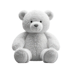 Obraz premium A large gray teddy bear sitting on a transparent background