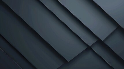Obraz premium Abstract dark background with layered geometric shapes. The design features smooth, overlapping panels in varying shades of black and gray.