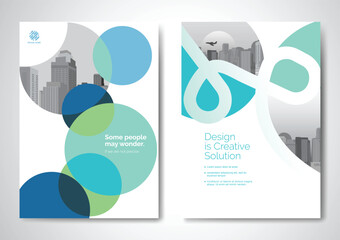 Template vector design for Brochure, AnnualReport, Magazine, Poster, Corporate Presentation, Portfolio, Flyer, infographic, layout modern size A4, Front and back, Easy to use and edit.