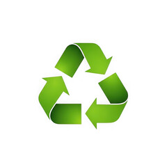 Obraz premium Green recycling symbol isolated on transparent background