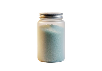 Glass Jar with Powder Inside.