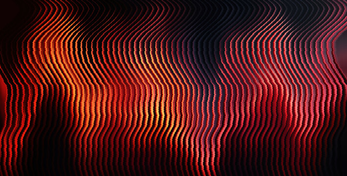 Abstract background with vibrant red and orange wavy vertical lines creating a dynamic, glowing texture pattern
