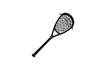 Lacrosse stick with net, equipment for sport, symbolizing game play and athletic activity, outdoor recreation