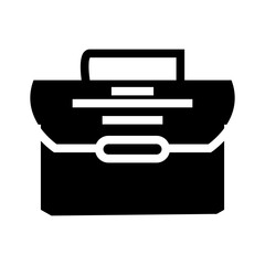 vector illustration of a briefcase glyph icon illustration