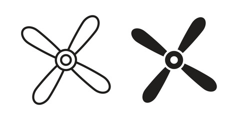 Airscrew icons in different styles. Simple icon design © Pop