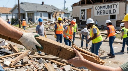Volunteers Help Rebuild After Disaster