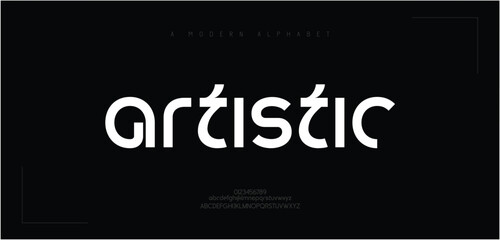 Artistic Creative font. Modern abstract digital tech font. Logo creative font, type, technology, movie, digital, music, movie. Fonts and illustration in vector format.
