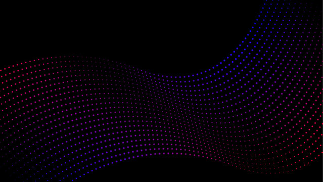cool wave dot line blue colour and gradient mesh liner on dark background 4k walpaper iamges 16 to 9 ratio design