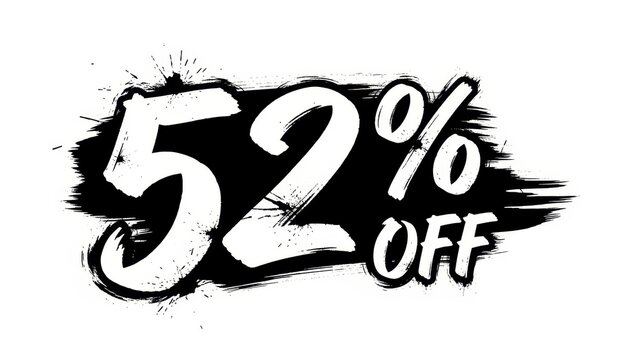 52 Percent Off Discount Offer Banner.