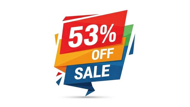 Colorful Sale Banner with Discount Offer.