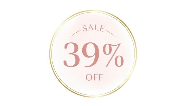 Discount Sale Badge with 39 Percent Off.