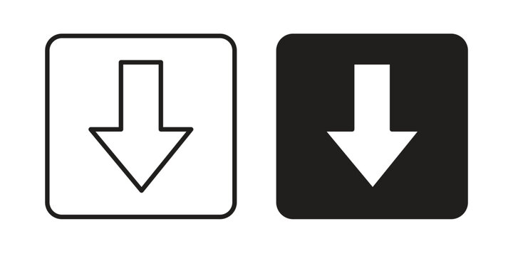 Decrease icons in different styles. Simple icon design