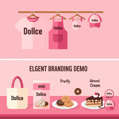 Obraz premium Elegant Branding Elements for Dollce Products.