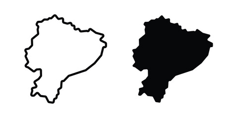 Obraz premium Ecuador icons in different styles. Simple icon design