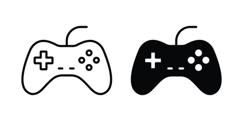Gameplay icons in different styles. Simple icon design