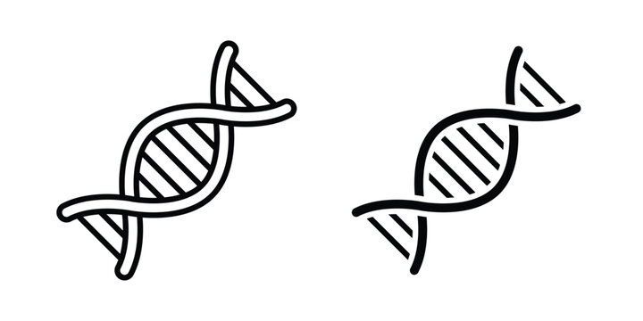 Genetic icons in different styles. Simple icon design