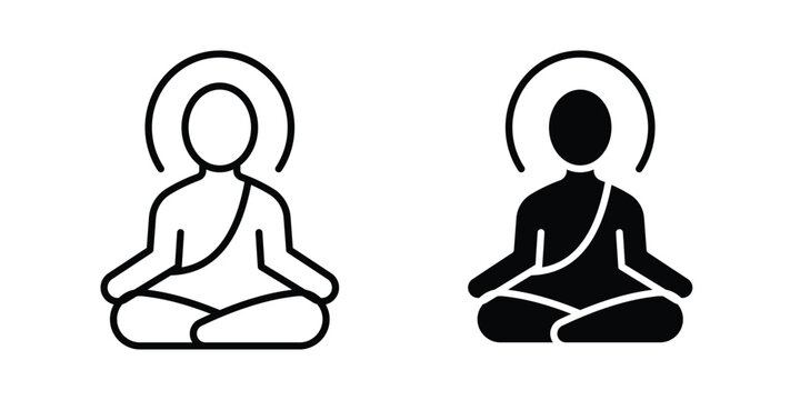 Guru icons in different styles. Simple icon design