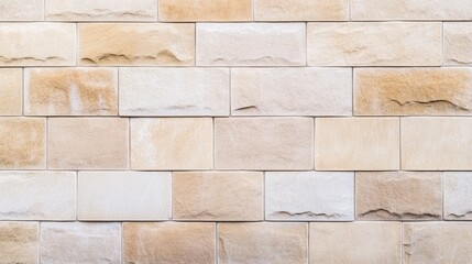 Obraz premium Detailed close up view of textured natural stone wall construction with rough surfaces.
