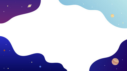 流体シェイプと惑星のフレーム16：9