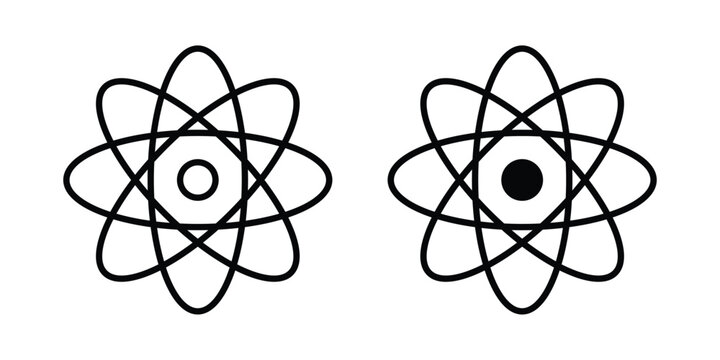 Photon icons in different styles. Simple icon design