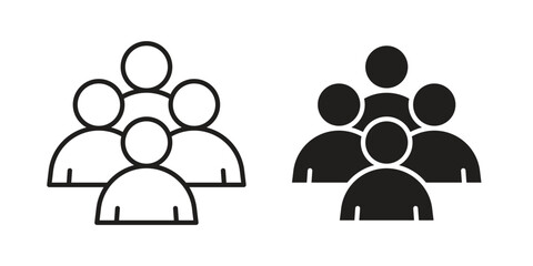 Population icons in different styles. Simple icon design