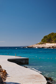 The Beautiful Pokonji dol Beach in Summer - Hvar Island, Croatia
