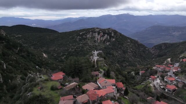 Drone Footage of Stemnitsa, Arcadia &ndash; Historic Mountain Village in Greece