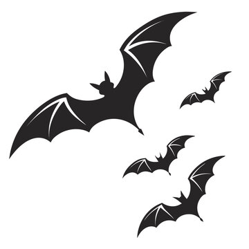 Flying Bats Silhouette and Majestic Eagle Illustration Set
Halloween Night: Spooky Bats Swarm and Powerful Eagle Graphic
Wildlife Art: Dynamic Eagle with Grunge Effect and Flying Bats
Nature's Predato