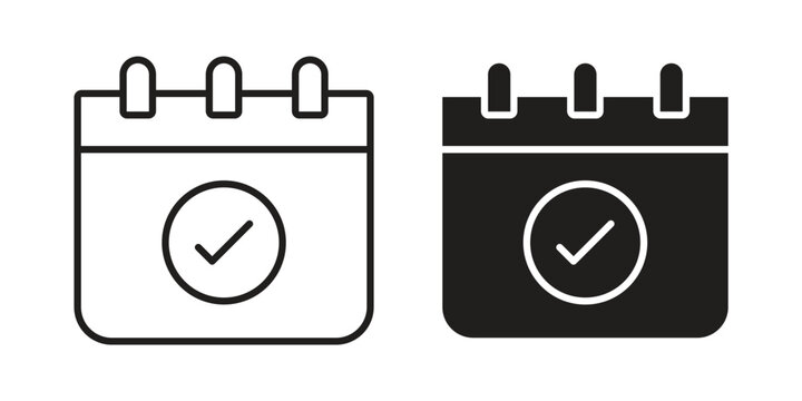 Reservation icons in different styles. Simple icon design
