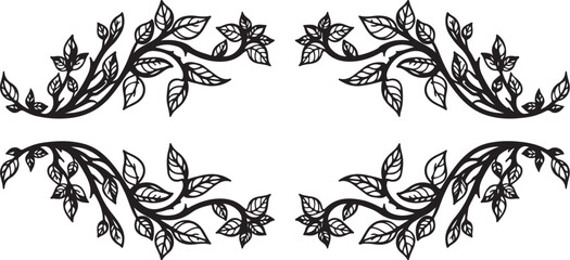 Floral Frame Ornament Vector Bundle