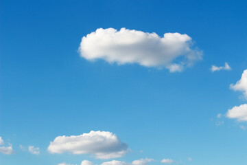Blank sky surface with small clouds