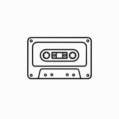 Obraz premium audio cassette vector illustration