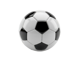 Fototapeta premium Classic black and white soccer ball isolated on transparent background