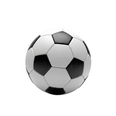 Fototapeta premium Black and white soccer ball isolated on transparent background