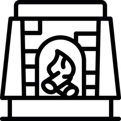 Naklejka premium Cozy fireplace burning logs, creating a warm and inviting atmosphere