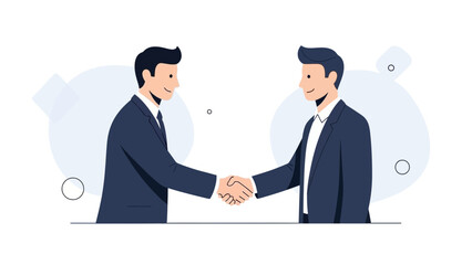Fototapeta premium Businessmen shaking hands, partnership, agreement, teamwork, successful deal