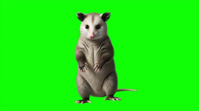 Realistic pangolin walking on green screen background, isolated scaly anteater animal for video editing