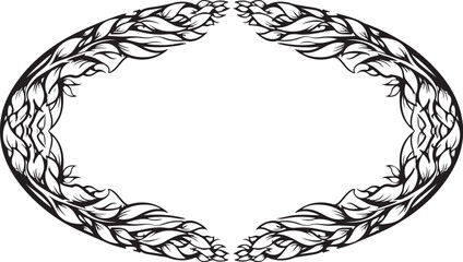 Nature Wreath Frame Vector Bundle