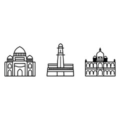 Fototapeta premium Vector illustration of an ancient temple