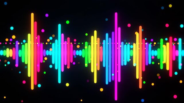 ColorfulAudioWaveformwithDynamicTechVibes