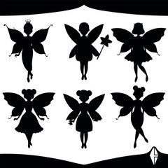 set of butterflies isolated on white