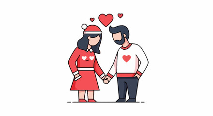 Couple Holding Hands with Love and Affection in a Romantic Setting