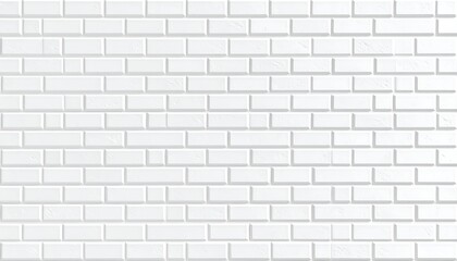 Fototapeta premium Rectangular white bricks form a textured, slightly shadowed pattern. Simple, uniform, and light-colored architectural wall