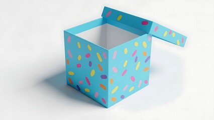 Orange perforated container with green label metal