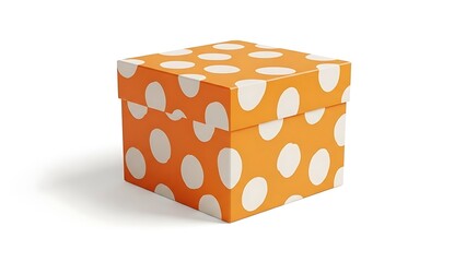 Red and white polka dot gift box with lid polka dots packaging
