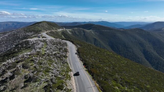 "Driving Along the Great Alpine Road: Revealing Majestic Mountains