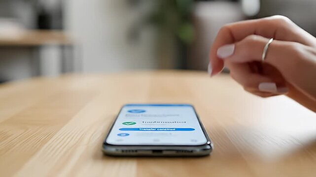 Close up video of hand tapping smartphone screen during app use.