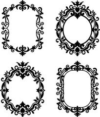 Vintage frame isolated on white background