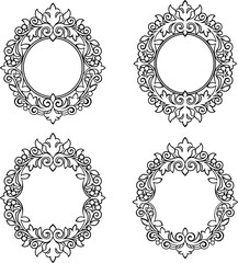 Vintage frame isolated on white background