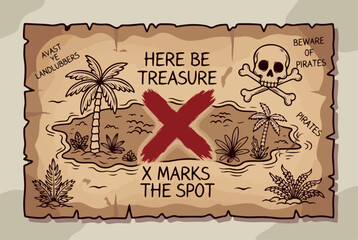 Treasure Map Illustration